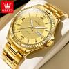 OLEVS Watches Man Steel Automatic Mechanical Watches For Man Waterproof Hand Clock Dual Calendar Luxury Original Big Save
