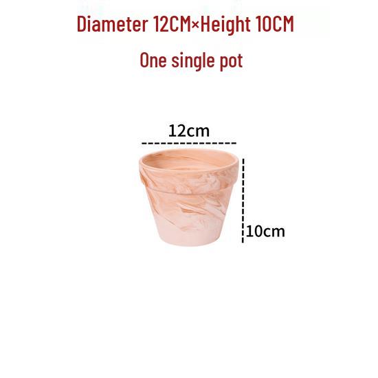 Nordic Style Macchiato Terracotta Flower Pot - Large, Breathable Red Clay with Kiln-Changed Color