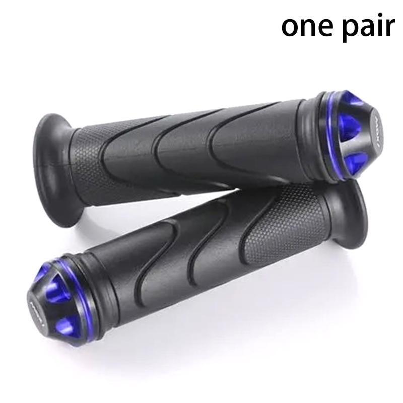 Motorcycle CNC Alloy Handlebar End Caps Universal Rubber Handlebar Trim Anti-Vibration Plugs Various Colors
