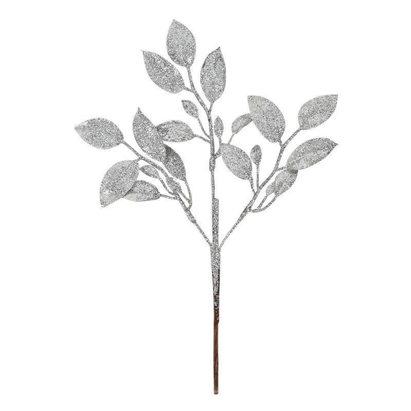 Hot-selling Christmas decoration gold powder simulation leaves, festival holly leaves, shooting props