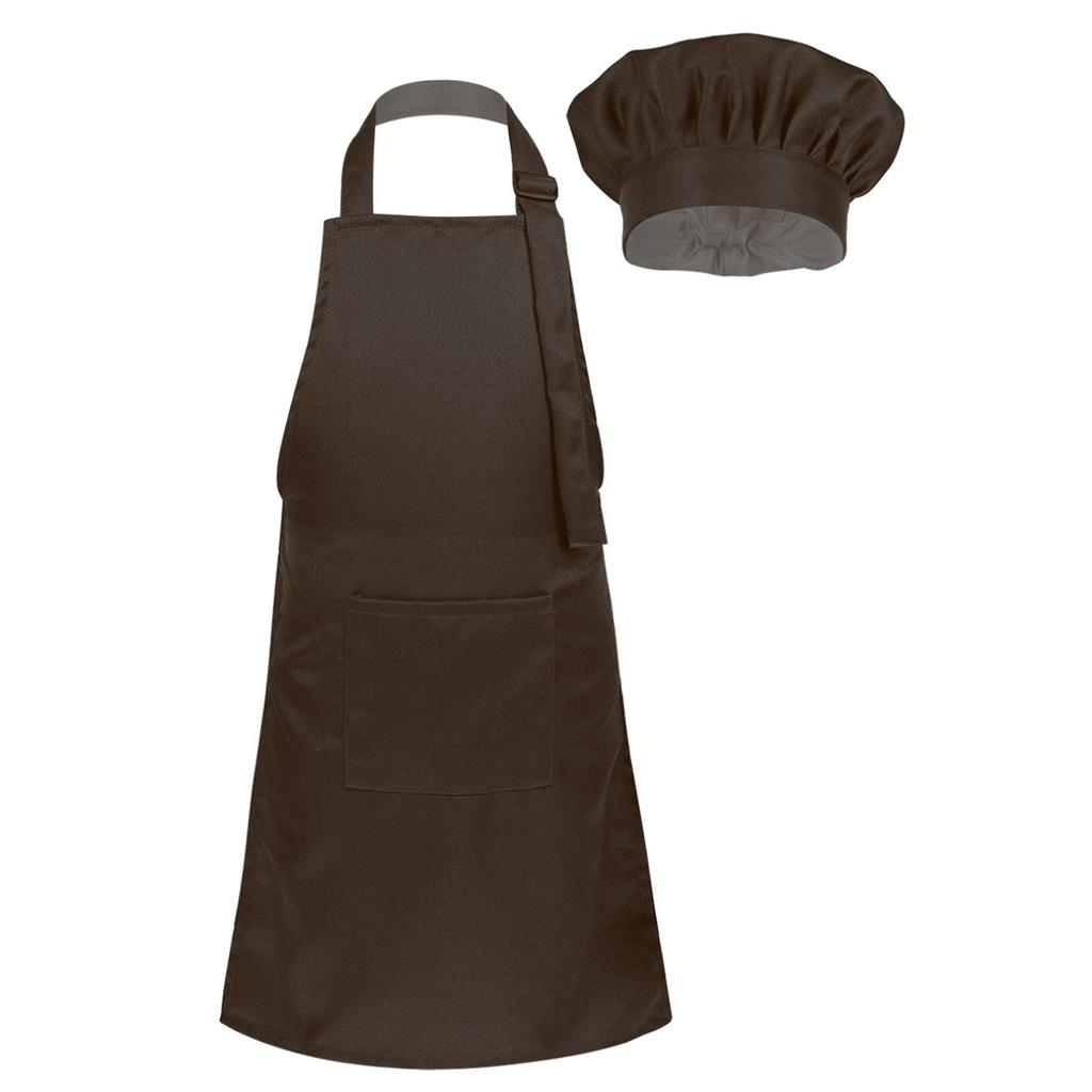 Детский регулируемый фартук и шляпа шеф-повара, кухонная форма для приготовления пищи, одежда для рисования, одежда для мальчиков и девочек, костюм шеф-повара