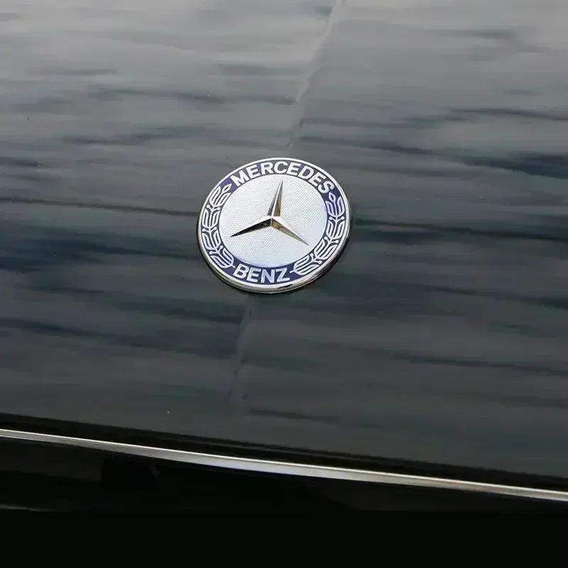 Car Engine Logo Metal Flat Hood Emblem Front Badge Accessories For Mercedes Benz AMG W204 W205 W203 W211 W212 W213 W201 W210 aqq123 FKL4