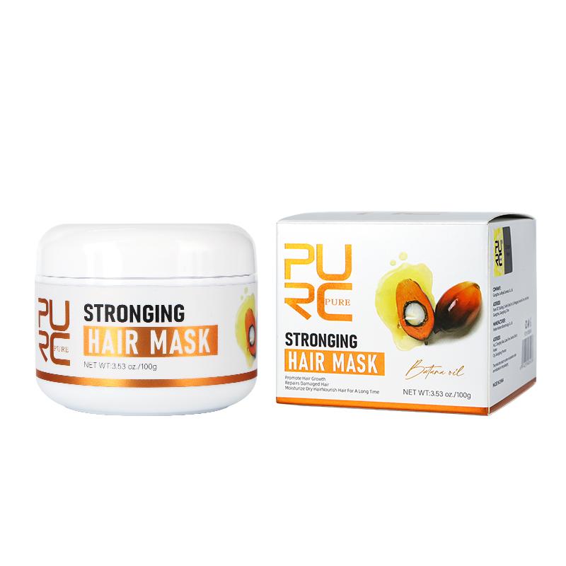 PURC Маска для волос с маслом батана Укрепление корней волос Разглаживание Питание Восстановление Поврежденные вьющиеся волосы Лечение Уход за волосами