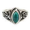 Handcrafted Silver Ring 'Heaven' Turquoise - 11x7 Mm