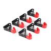 10 Pieces Heavy Duty Tire Wall Hooks with Metal Display Stand  Red Black Coated Steel Wheel Hanger for Garage Storage  Scratch Resistant Wall Mount