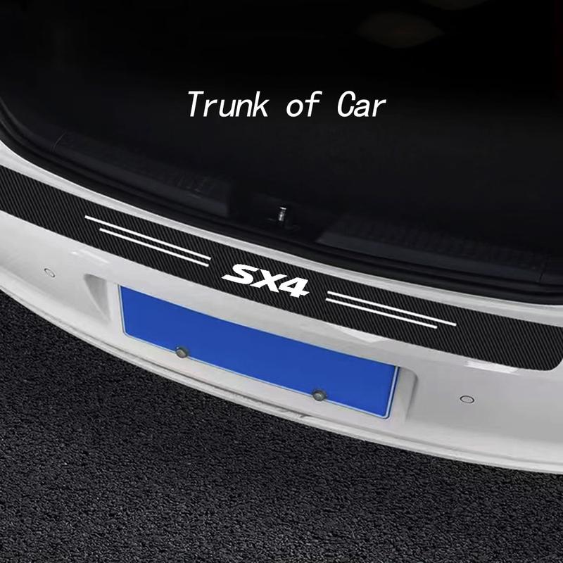 Наклейка на порог автомобиля из углеродного волокна, водонепроницаемая лента против царапин для Suzuki SX4, автомобильные аксессуары