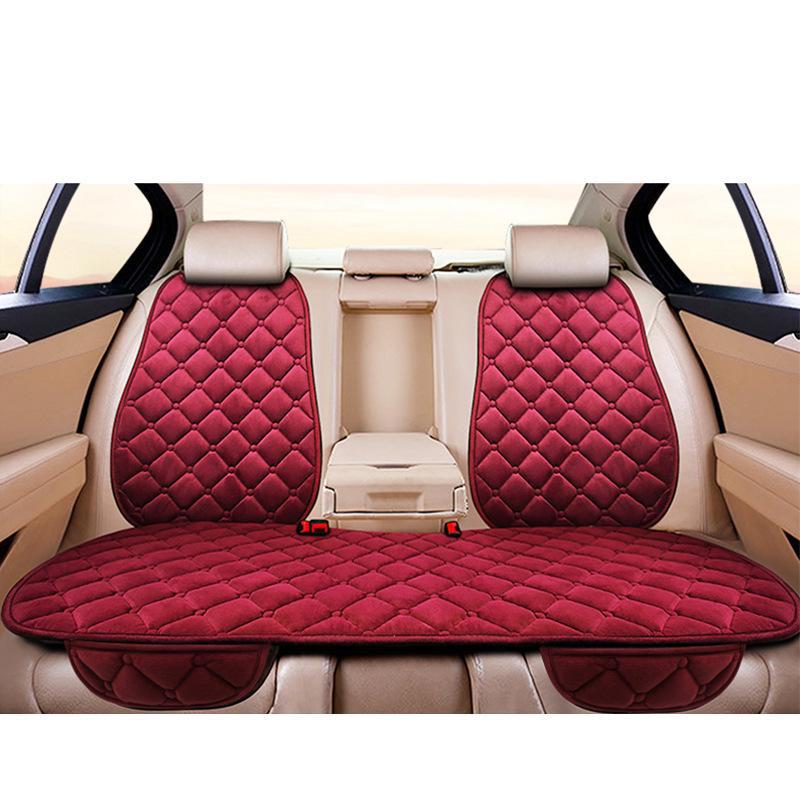 Уютный зимний комплект подушек для сидений автомобиля: Кристальный бархат, нескользящий, теплый и многослойный