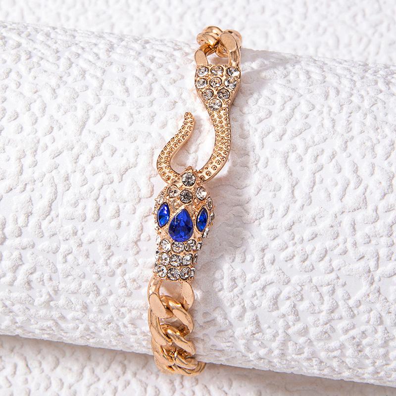 Винтажный браслет из циркония в виде змеиного глаза для женщин, элегантный браслет для вечеринки с животными, ювелирный подарок