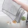 Silver Wire Cloth Double-sided Steel Wire Dishcloth, Non-stick Oil Cleaning ClothPan Mesh for Oil Absorption