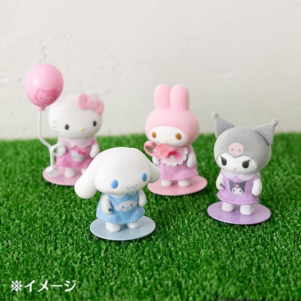 Sanrio Pitatto Friends Flocked x x 3 604321 (Mini) Doll, Kuromi, 6.8 3.6 cm, Character,