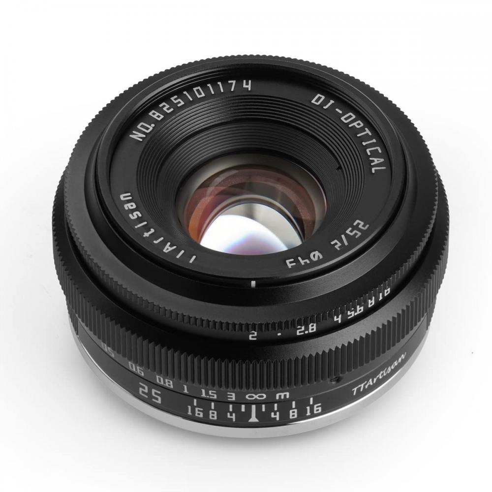 TTArtisan 25mm F2 C Micro Four Thirds Lens Black Master Optics (2 Year Warranty Included) ()