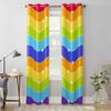 Радужные акварельные градиентные оконные шторы для гостиной, роскошные занавески для спальни, кухонные шторы, шторы