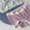 Нижнее белье в рубчик со средней талией, дышащие женские трусики с запахом на бедрах, удобные простые трусики с треугольной резьбой