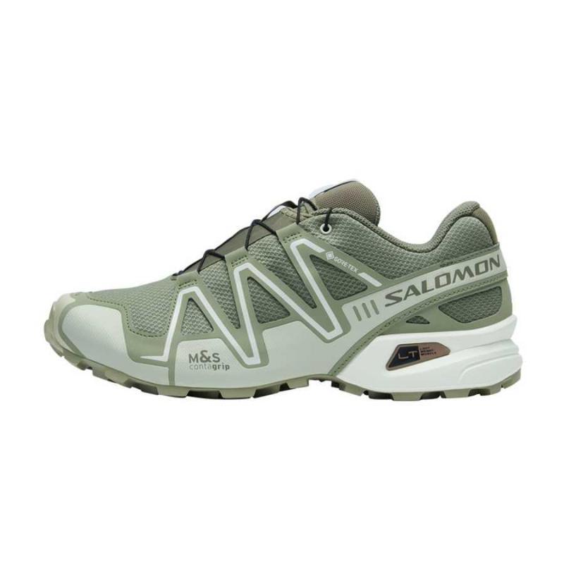 SALOMON Speedcross 3 Амортизирующие Износостойкие Водоотталкивающие Нескользящие Низкие Повседневные Кроссовки Унисекс Зеленые Кроссовки 476846