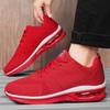 Fashion Air Cushion Running Shoes Ladies Mesh Breathable Walking Shoes for Women Red Sneakers Casual Lightweight Tennis Sports Shoes Man