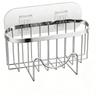 Suction Cup Sponge Storage Rack Hollowed Design with Hook Quick Drying Easy Clean Kitchen Sink Accessory