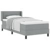 vidaXL Spring Bed with Light Grey Mattress 90x190 Cm In Fabric, vidaXL Light Grey Tufted Headboard 90 Cm In Fabric 3341076