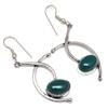 Зеленый оникс драгоценный камень ручной работы подарок для нее серебряные ювелирные серьги 1,5''