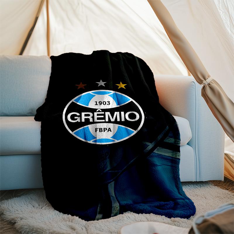 Grêmio logo printed blanket—lightweight,soft,warm;versatile blanket all seasons—perfect as &air-conditioning throw,nap blanket