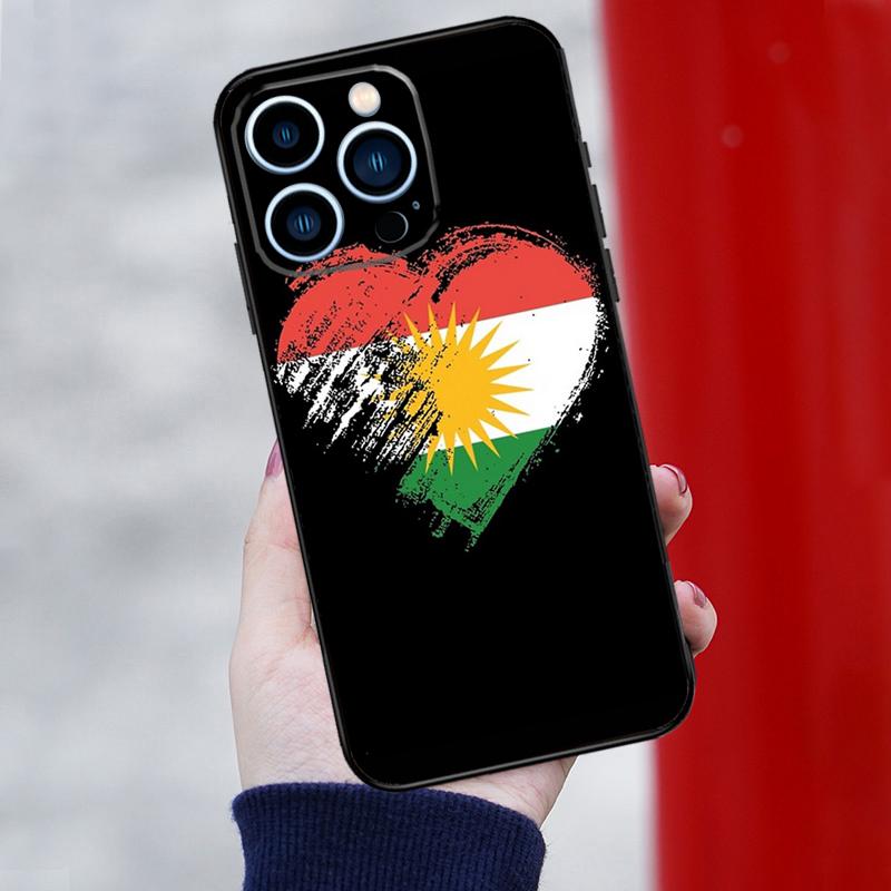 Kurdistan Flag Phone Case For iPhone 16 Pro Max 12 13 Mini 11 14 15 Pro Max XR 15 16 Plus 16e Cover Shell