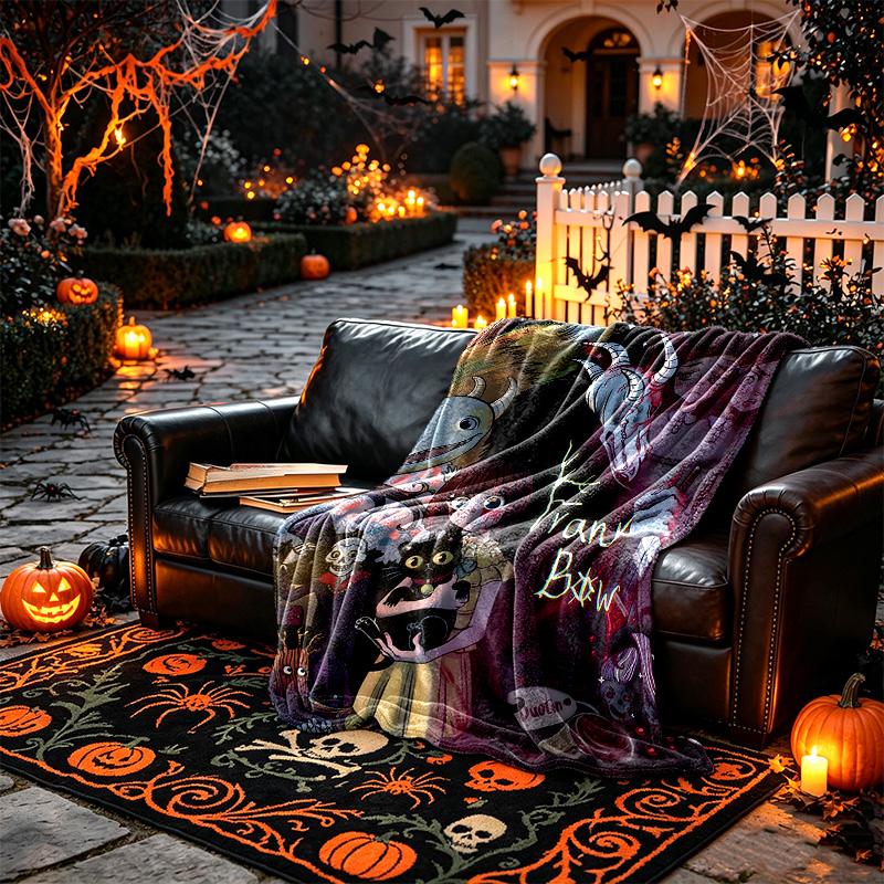 1pc Anime Warrior Girls Blanket, Super Cozy Printed Home Blanket, All-Season Warmth