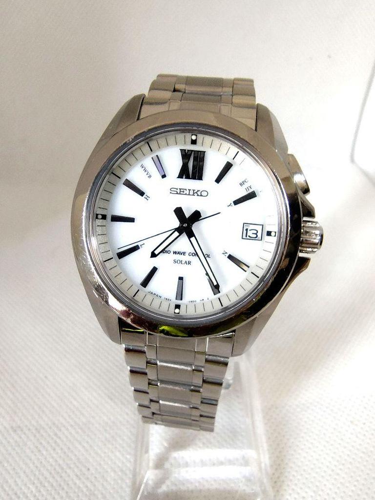 [USED] Seiko Brightz White 7B24-0AT0 Radio Solar Watch with Strap