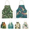 Vegetable Style Kitchen Apron Home Kitchen Apron Barista Apron Leaves Floral Pattern Home Apron Ladies Gadgets for Women Bibs