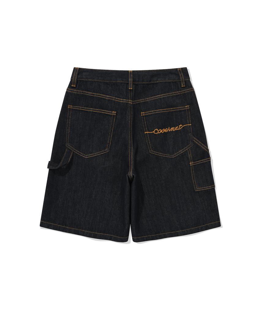 COVERNAT WOMAN Bermuda Denim Shorts Indigo