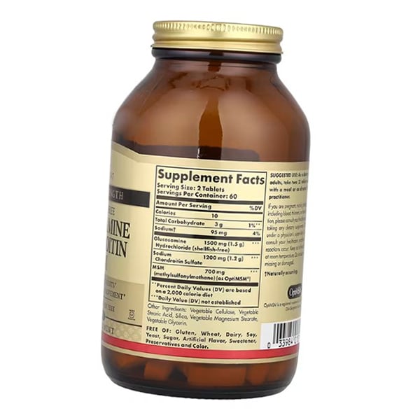 Глюкозамин Хондроитин МСМ, Glucosamine Chondroitin MSM, Solgar  120таб (03313008)