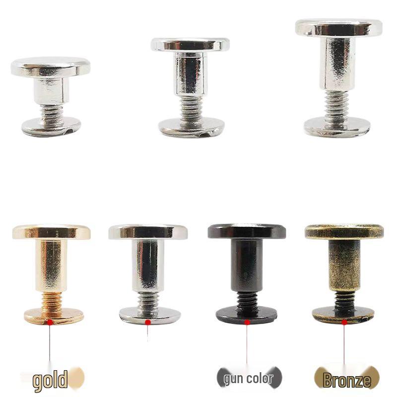 Сумка-винт из нержавеющей стали «папа-мама» с пряжкой из чистой меди и заклепками с плоской головкой, аксессуары для фиксации