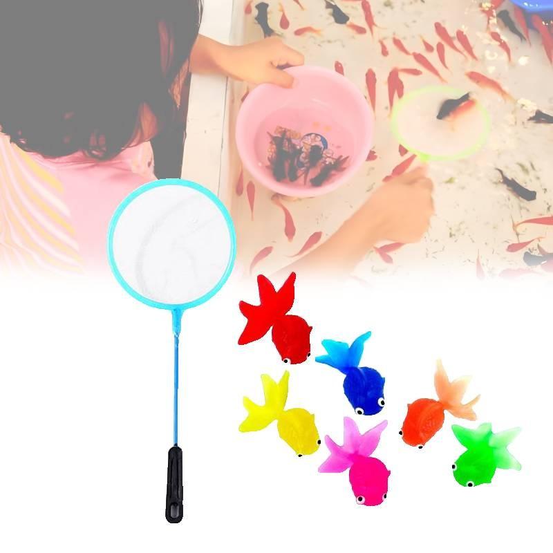 Реалистичная мягкая игрушка-золотая рыбка из ТПР для детей, красочная, для веселой игры в воде и обучения