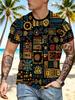 Men'S Digital Print T-Shirt, Men'S Fashion T-Shirt, Novel Men'S Print Fashion T-Shirt, Soft Breathable Fabric, Machine Washable
