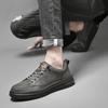 Новое поступление мужской обуви повседневные мужские кроссовки из натуральной кожи мужские удобные прогулочные туфли на шнуровке мужская однотонная обувь для отдыха на открытом воздухе