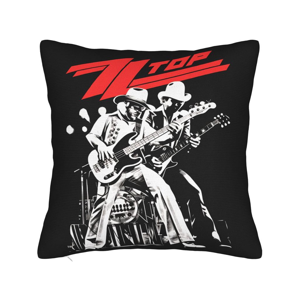 Band Zz Top Pillow Cover Square Cushion Cover Novelty Pillow Case For Couch Sofa Bedroom