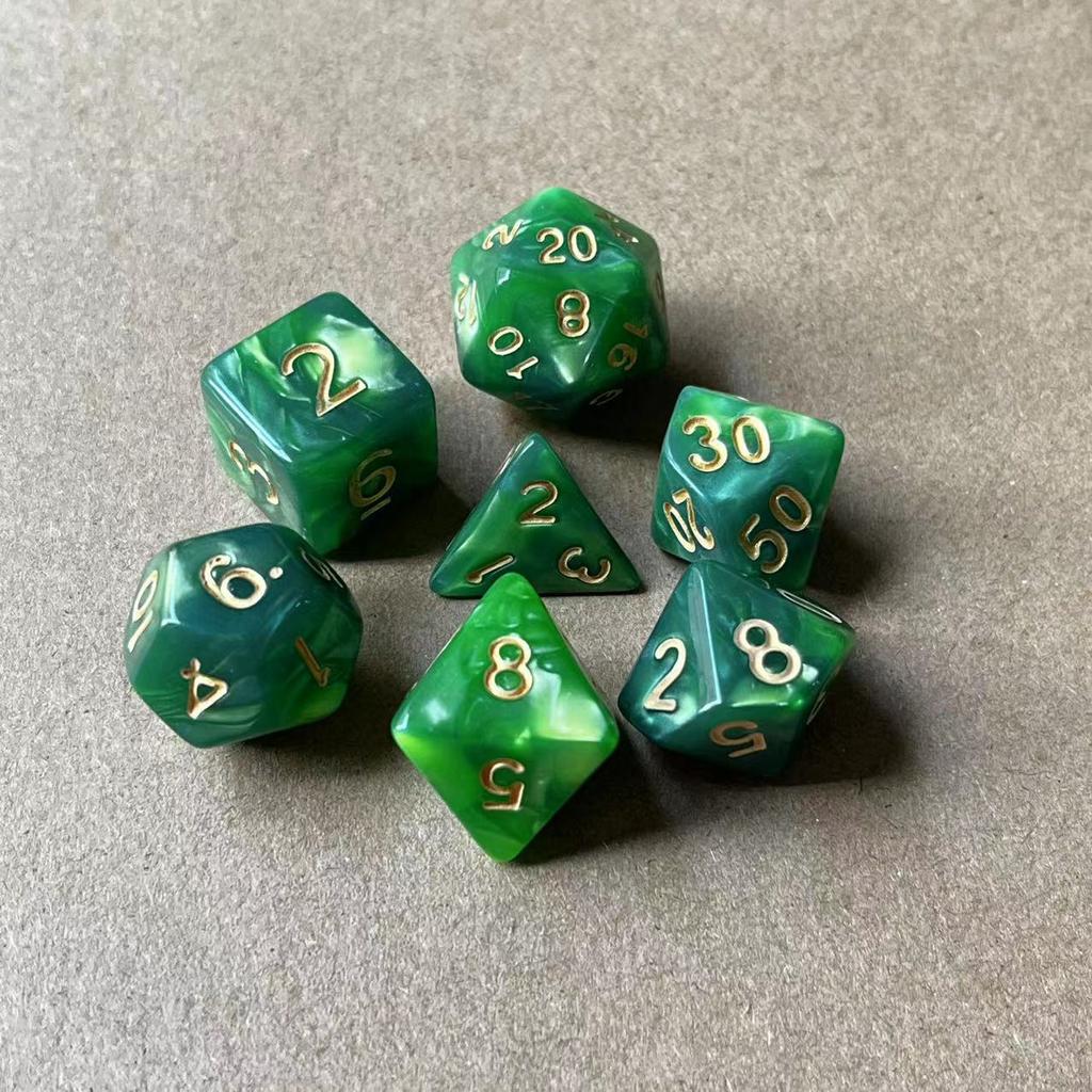 7 шт./лот, многогранные игральные кости из смолы D&D D4 D6 D8 D10 D% D12 D20, многогранные игральные кости TRPG, настольные игры