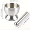 Stainless Steel Mortar And Pestle Set Kitchen Spice Grinder Pill Crusher With Lid Heavy Duty Pesto Powder Herb Bowl