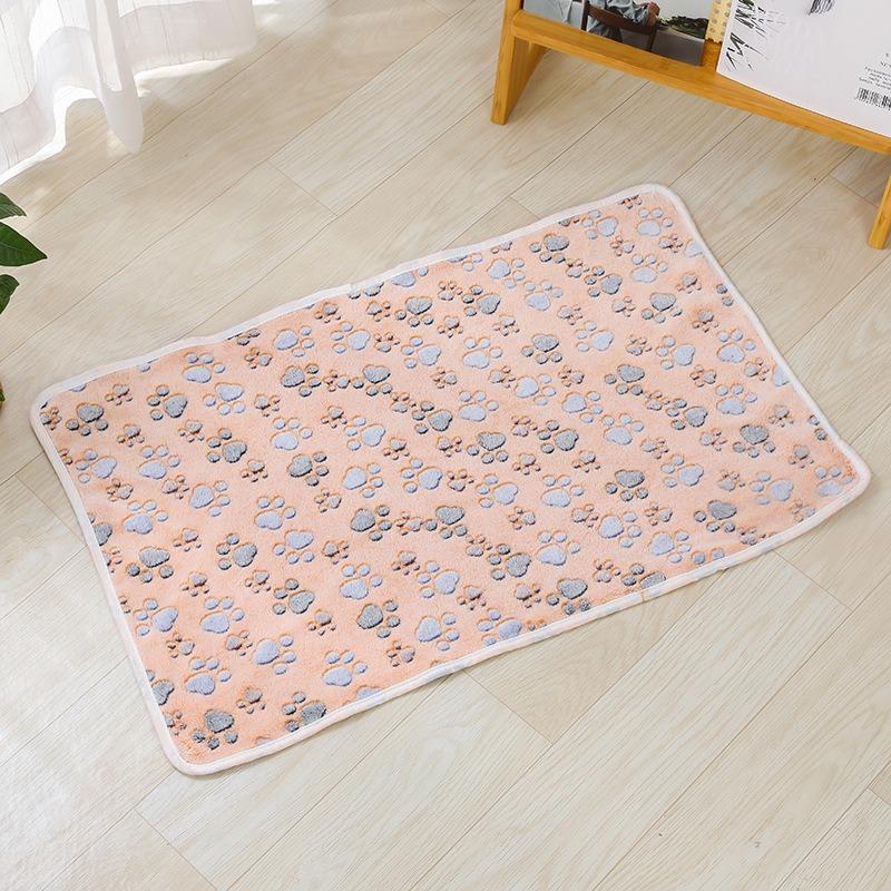 Cartoon Cute Paw Pattern Dog Sleeping Blanket Super Soft Plush Pet Blanket Warm Cuddle Blanket for Dogs Cats Puppy Throws Blanket for Couch Sofa Bed