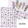 Пасхальные 3D наклейки для ногтей Цветочные растения Nail Art Наклейки Цветочные весенние ползунки Маникюрный декор