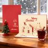 3D Pop Up Christmas Greeting Card Merry Christmas Gift Cards with Envelopes Santa Elk Snowman Holiday Cards for Christmas Parties Home Decor