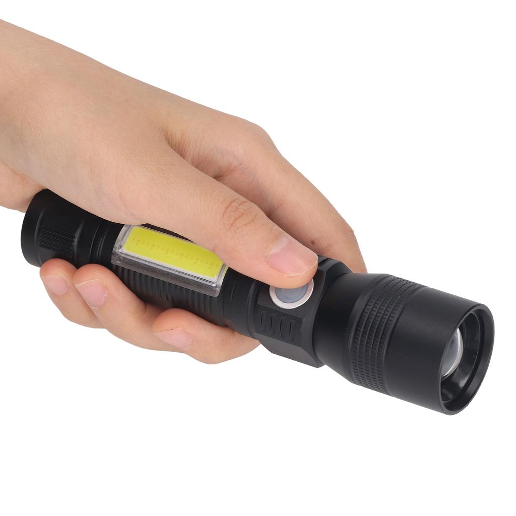 LED Flashlight Rechargeable Torch LED Pocket Flashlight with COB Light Super Bright Magnetic Base