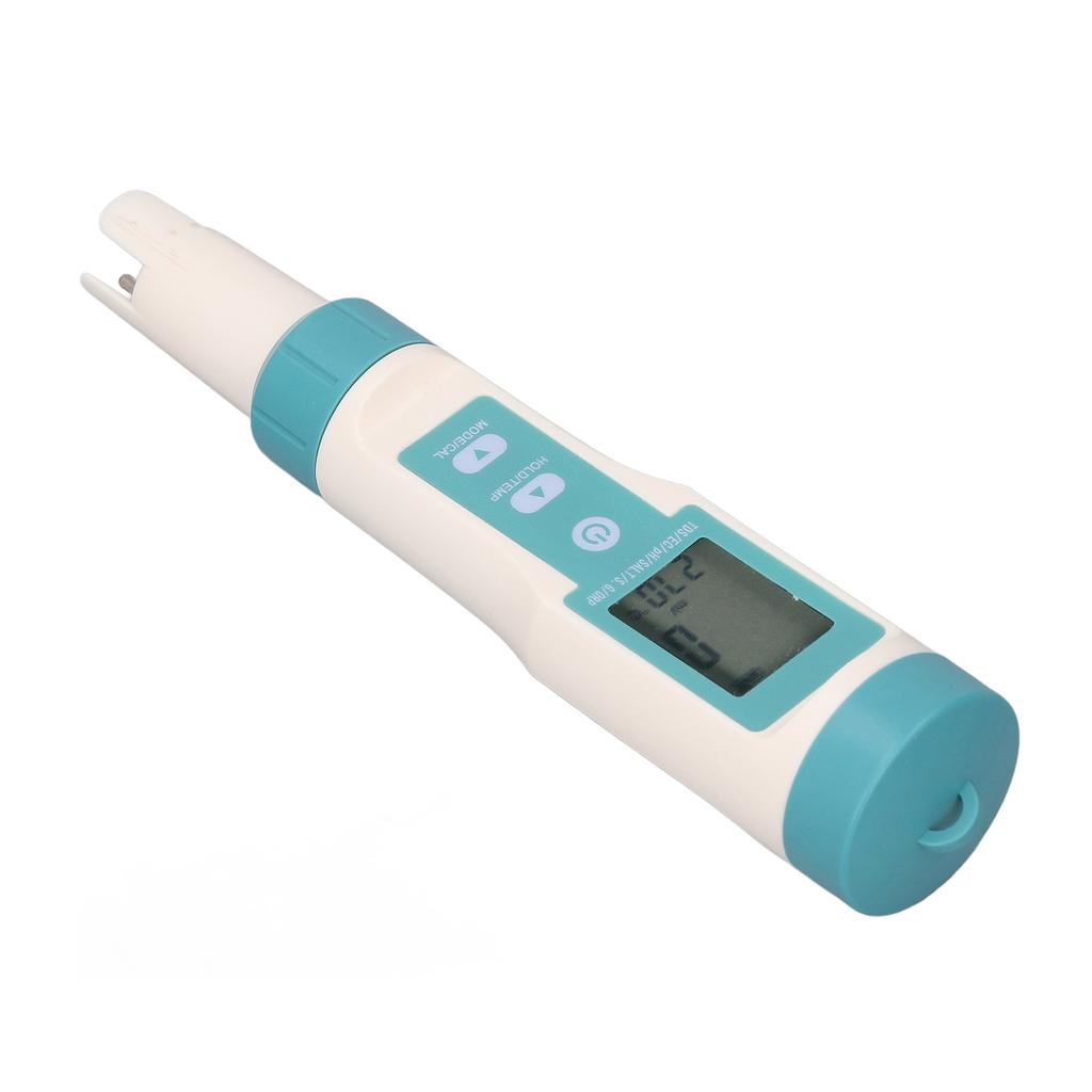 6 in 1 Water Quality Tester PH EC TDS SALT SG ORP Test Pen Multifunctional Water Detector with Powder Packs