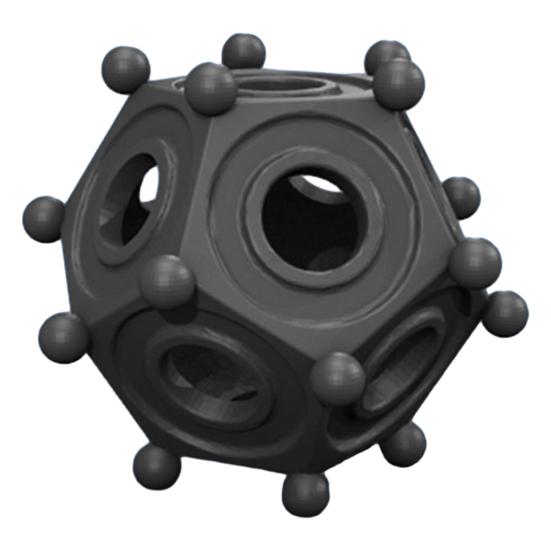 Ancient Roman Dodecahedron Ornament 3D Printed Hollow Dodecahedron Historical Decoration Collectible Gifts for Him History Lovers