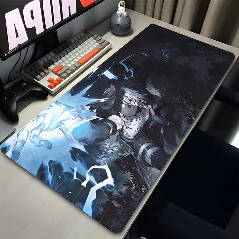 Japan Hot Anime Mouse Pad Laptop Black and White Manga Keyboard Rug PC NnarutoS Cool Kkakashi Gaming Mousepad Hatake Desk Mat