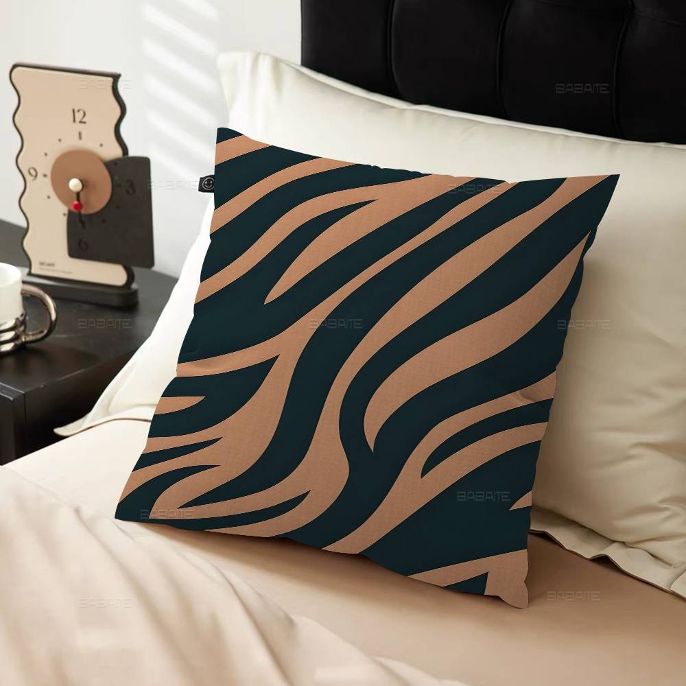 Black White Print Zebra Pillow Anime Pillow Sofa Bed Head Pillow Cover Cushion Cover 45X45 Cm Fashion