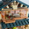 Японский вид Деревянный дом MOC Кирпичи Город Светодиодный Бревенчатая хижина Строительные блоки Игрушки Комната с татами Пластиковая модель Взрослые Дети Подарок на день рождения