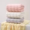 Solid Color Coral Fleece Absorbent Bath Towel Thick Durable Bathrobe for Household Use That Not Prone Shedding Hair Beauty Salon SPA Dry Hair Hat