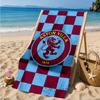 Пляжное полотенце с дизайном герба Aston Villa, Быстросохнущее, Легко в уходе, Подходит как для фитнеса, так и для пляжного отдыха, Спортивный незаменимый аксессуар