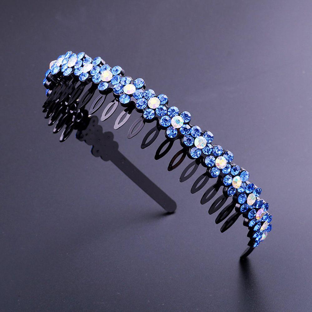 Headwear Hair Accessories Hair Band Hoop Tooth Comb Headband Rhinestone Hairband Crystal Flower