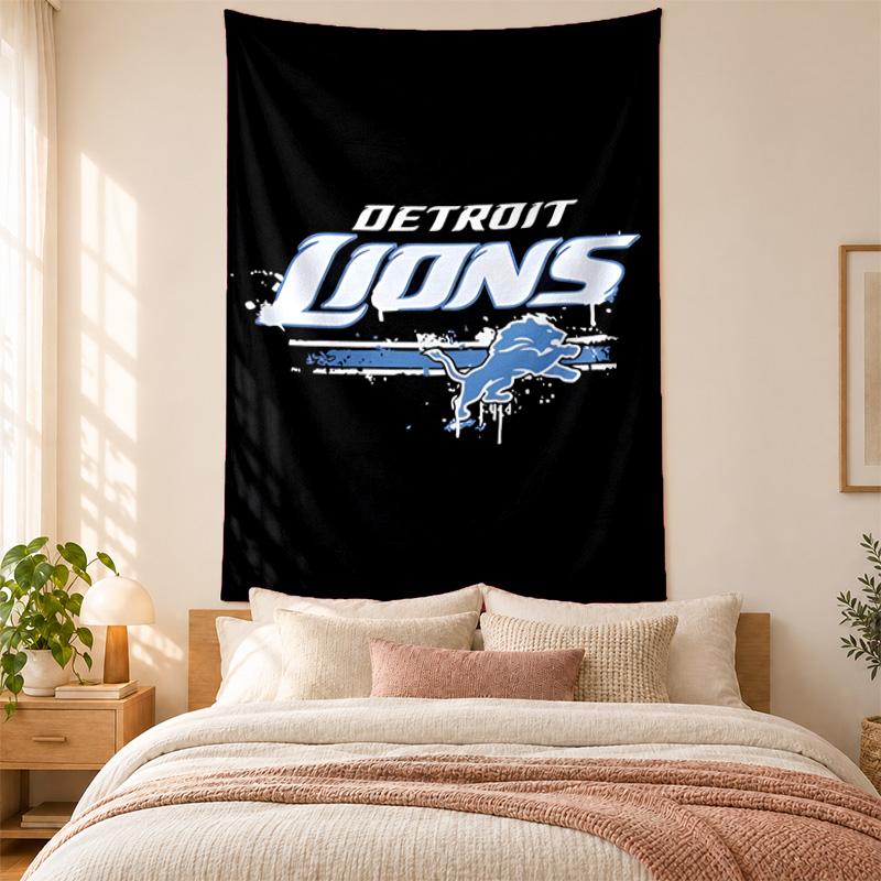 Detroit Lions Tapestry highquality for decorating living room bedroom dorm walls ideal as bedroom wallart orholiday gift