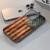 Чехол для телефона с флагом США для iPhone 17 Чехол для iPhone 13 16 15 14 12 17 Pro Max XR 7 8 SE Эстетичный цветочный чехол Funda